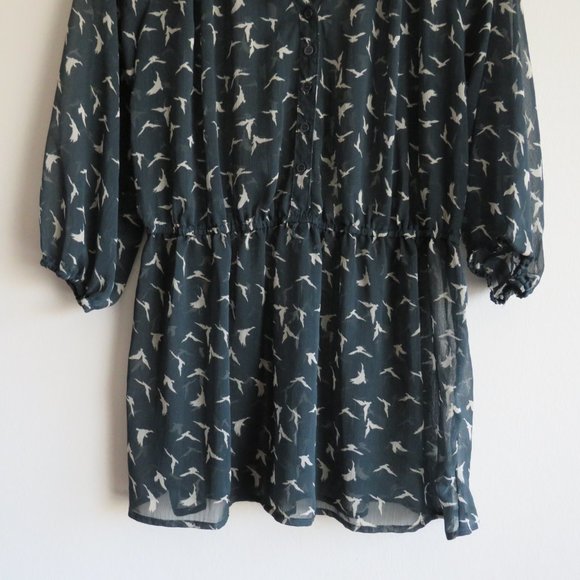 MOSSIMO Supply Co. Blouse Utility & Style Sheer 3/4 Sleeves Women’s Blouse XL - Picture 2 of 8